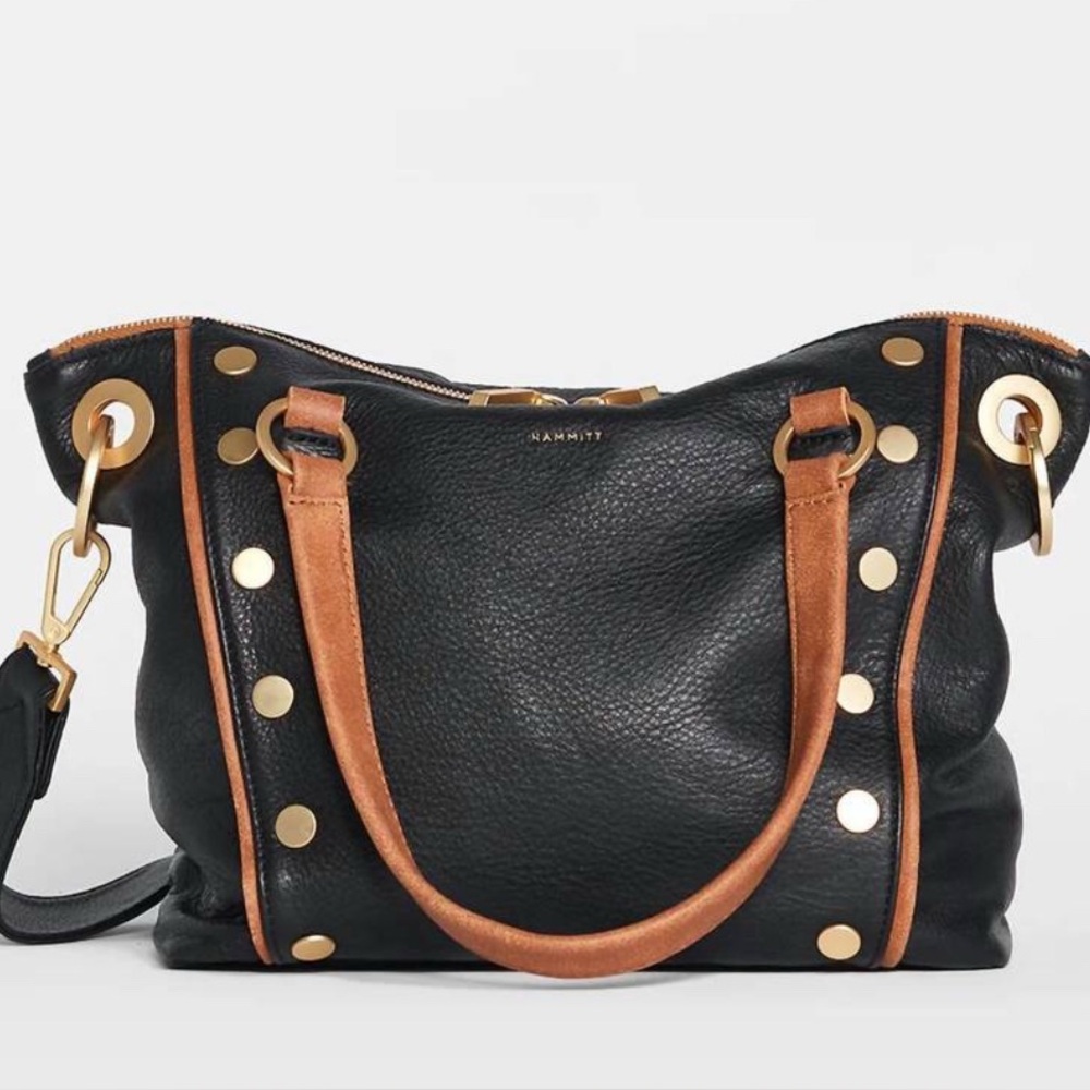 NEW HAMMITT daniel medium bag in NorthEnd/saddle brown